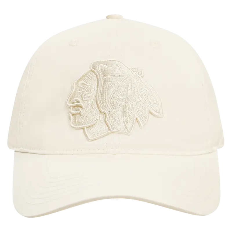 nhl chicago blackhawks neutral dad hat eggshell